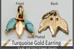 Turquoise Gold Earring