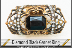 Diamond Blanck Garnet Ring