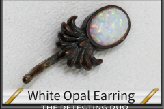 Earring White Opal