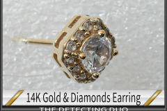 Earring 14K Gold Diamonds