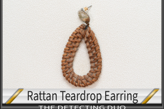 Rattan Teardrop Earring