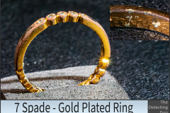 7 Spade Gold Plated Ring