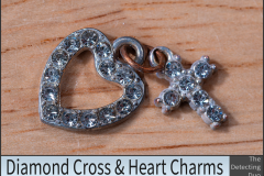 Charms Diamond Cross Heart