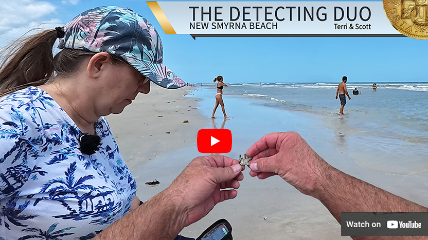 S03 E19 Metal Detecting New Smyrna Beach Coin Spills Florida